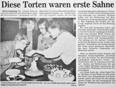 Landjugend- Tortenwettbewerb, SZ 08 05 1991 