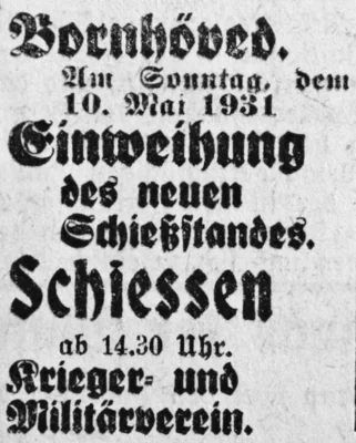 Schie&szlig;stand beim Milit&auml;rverein Bornh&ouml;ved, SKTB 08 05 931 