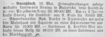Schmied Dunker verkauft an Schmied Knabe, SKTB 12 05 1911 