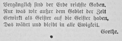 Ein Goethe-Wort,  SKTB 25 05 1916 