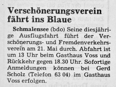 Fahrt ins Blaue des Versch&ouml;nerungsvereins, SZ 15 05 1981 