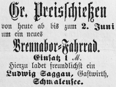 Preisschie&szlig;en bei Ludwig Saggau, SKWB 25 05 1901 
