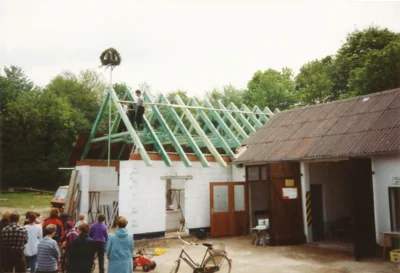 Richtfest f&uuml;r das erweiterte Feuerwehrger&auml;tehaus, 25 05 1996 