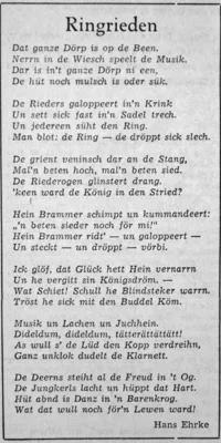 Ringrieden - Gedicht,  SZ 25 05 1961 