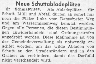 Pl&auml;tze zur Schuttablage, SZ 07 06 1961 