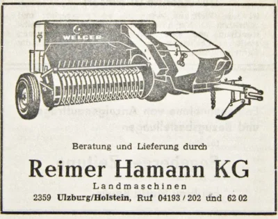Werbung f&uuml;r Ballenpresse, SZ 07 06 1966 