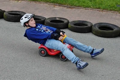 Fiete Kasch in rasanter Fahrt 