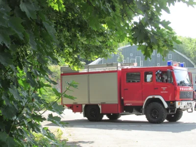 Auch die Feuerwehr war wieder da. 