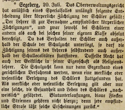 Z&uuml;chtigung in der Schule, SKWB 21 07 1896 