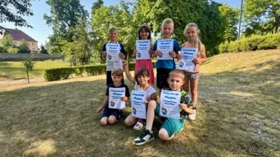 Die Erstplatzierten der Klassen 1 - 3 im Ballzielwerfen 