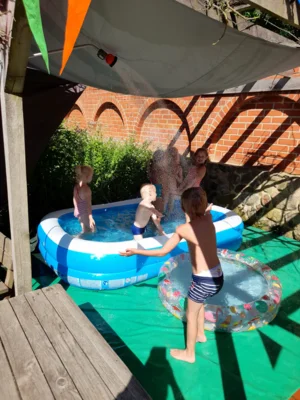 eine kalte Dusche 