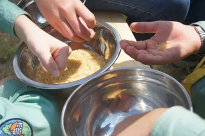 Lagerolympiade - Reis und Couscous trennen 