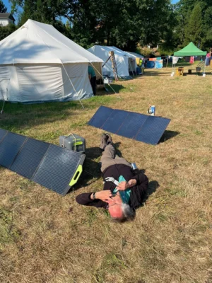 Manfred im Solarpark 