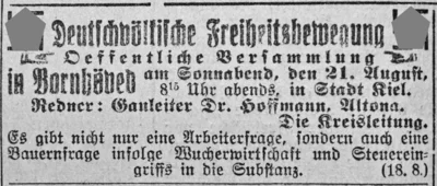 Deutschv&ouml;lkische Versammlung Bornh&ouml;ved, SKTB 19 08 1926 
