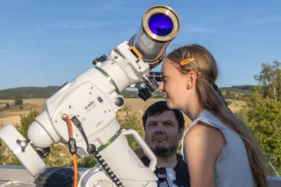 Einen besonderen Blick bietet das Halpha-Spezialteleskop. Foto: Presseb&uuml;ro Hagen Hartwig 