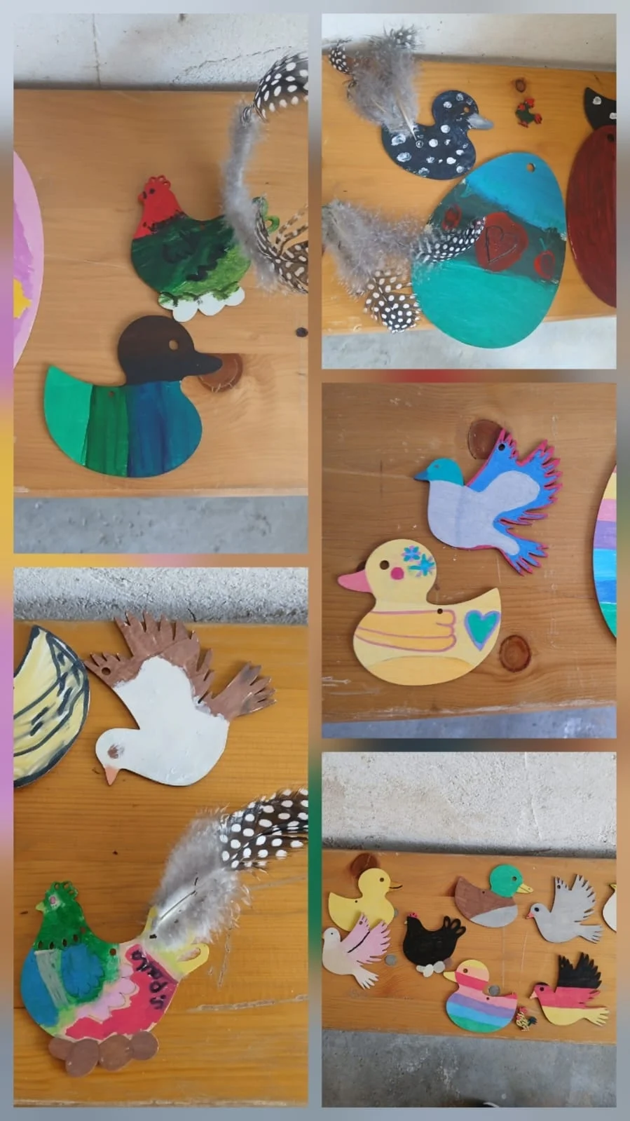 Bild: Die Kinder bemalten sehr kreativ die verschiedenen Tierfiguren