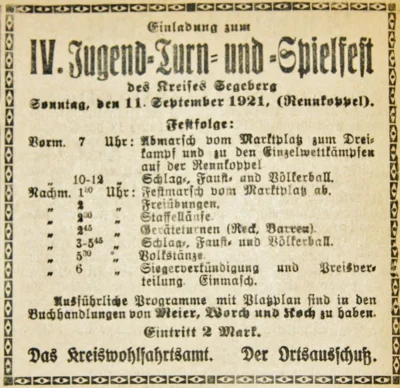 Segeberger Kreisturn- und Spielfest, SKTB 08 09 1921 