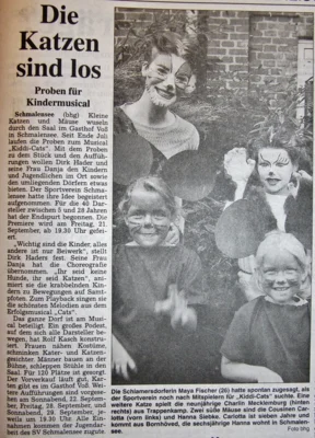 Die Kiddi-Cats, Vorbericht, SZ 19 09 2001 