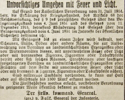Umgang mit Feuer und Licht, SKTB 19 09 1916 
