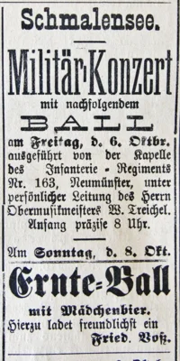 Milit&auml;rkonzert und Ernteball bei Friedrich Vo&szlig;, SKTB 29 09 1911 