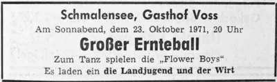 Ernteball der Landjugend, SZ 22 10 1971 