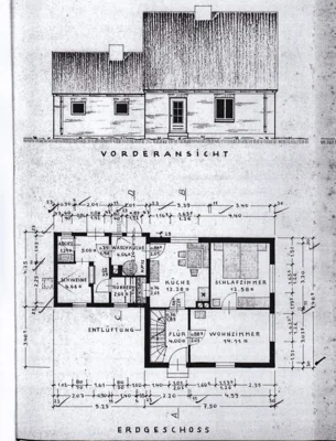 Planzeichnung Siedlungshaus am Ringreiterplatz 