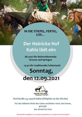 Plakat zum Reitertag