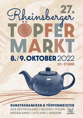 Plakat Rheinsberger Töpfermarkt 2022 (Bild vergrößern)