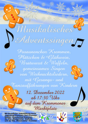 Plakat zur Veranstaltung Musikalisches Adventssingen
