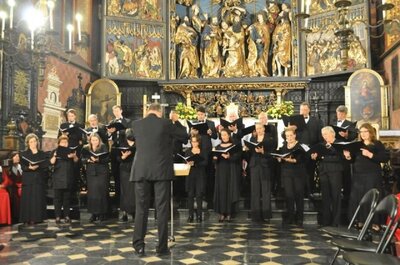 Palestrina Chor Nürnberg bei einem Konzert in der Krakauer Marienkirche (Bild vergrößern)