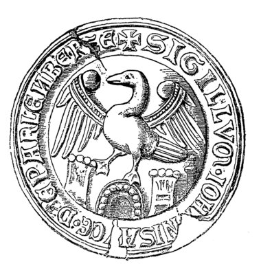 Siegel des Johannes Gans von Perleberg, um 1290 (Bild vergrößern)