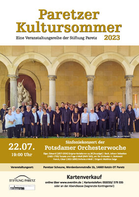Plakat für das Sinfoniekonzert der Potsdamer Orchesterwoche 2023 (Bild vergrößern)
