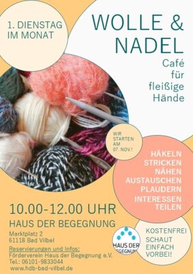 Veranstaltung: Entf&auml;llt wegen Winterpause - Wolle&amp;Nadel - Caf&eacute; f&uuml;r flei&szlig;ige H&auml;nde