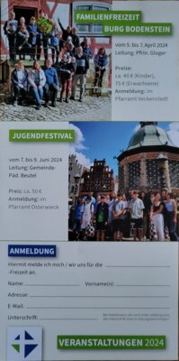 Flyer der Familienfreizeit
