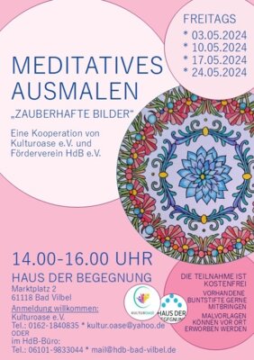 Veranstaltung: Meditatives Ausmalen und gegenseitiges voneinander Lernen