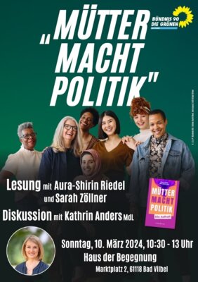 Veranstaltung: &quot;M&Uuml;TTER MACHT POLITIK&quot; - Lesung mit Aura-Shirin Riedel und Sarah Z&ouml;llner