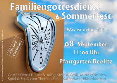 Herzlich willkommen zum Sommerfest 2024, am o8. September um 11:oo Uhr im Pfarrgarten Beelitz.