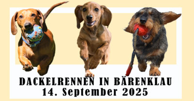 Veranstaltung: 22. Dackelrennen in Bärenklau So 14. 09. 2025