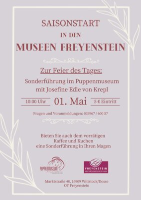 Veranstaltung: Saisonstart Museen Freyenstein