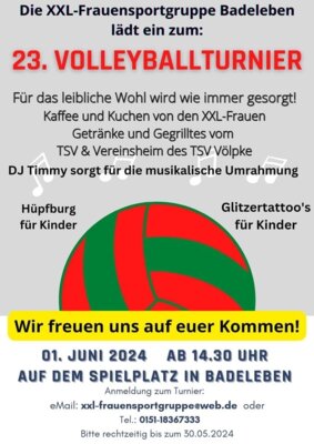 Veranstaltung: Volleyballturnier in Badeleben