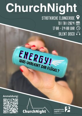 Plakat mit Anmeldung