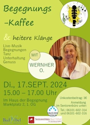 Veranstaltung: Live-Musik*Begegnungen*Tanz*Unterhaltung*Genuss Di 17.​09.​2024
