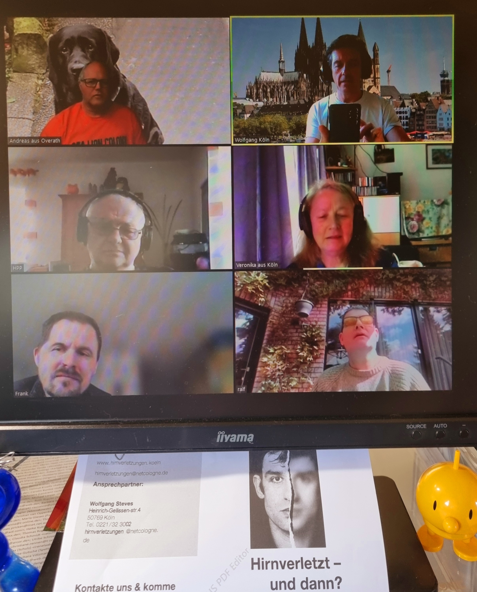 virtuelle Video Chats KLAAF um 12 Selbsthilfe hirnverletzt und