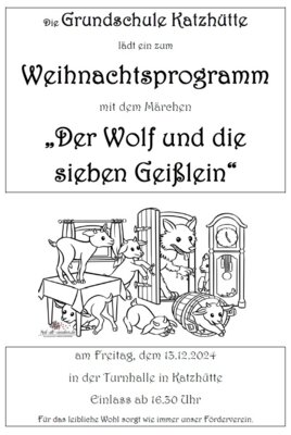 Märchenspiel: Der Wolf und die sieben Geißlein