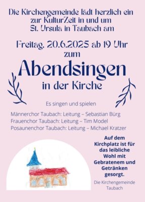 Abendsingen der Taubacher Chöre