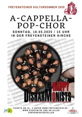 Veranstaltung: The Happy Disharmonists                                                             (A Cappella Pop Chor) So 18. 05. 2025