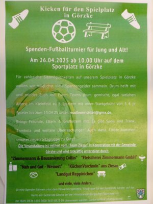 Kicken für den Spielplatz
