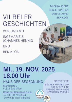 Veranstaltung: Geschichten aus dem "Alten Vilbel" - Vilbeler Geschichten Mi 19. 11. 2025