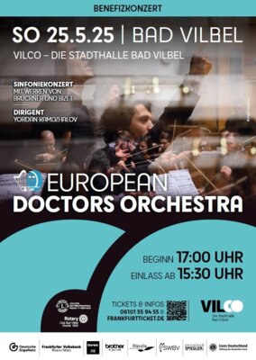 Veranstaltung: Nicht im HdB, aber eine wunderbare Veranstaltung: Mit Musik Gutes tun: Benefizkonzert des European Doctors Orchestra So 25.​05.​2025