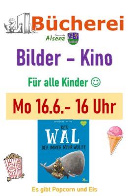 Veranstaltung: Bilderbuch Kino "Der Wal - Der immer Wollte"